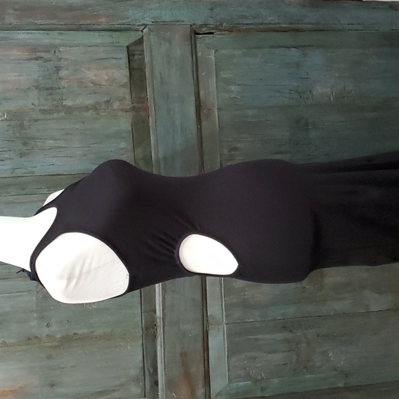 French Connection, Rasha Ribbed Jersey Cutout Maxi Dress, Black, Size Small, NWT - Picture 5 of 8